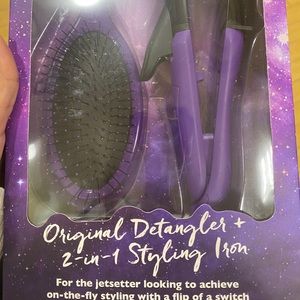 Wet brush and flat iron